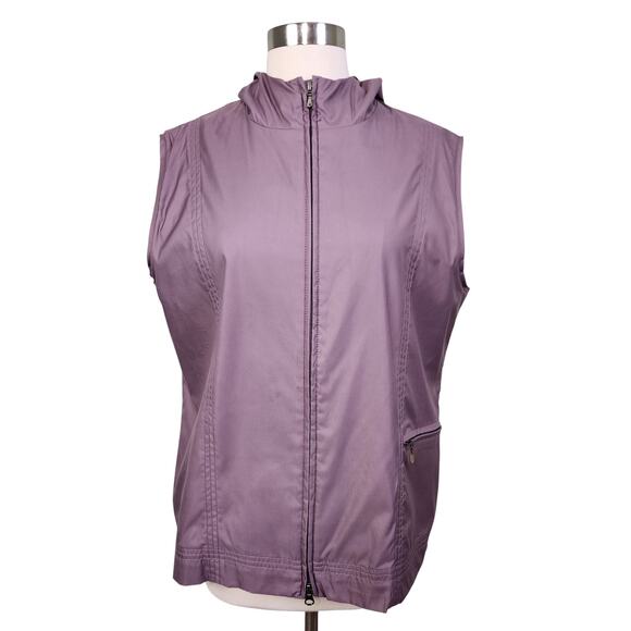 Nike Golf Womens Clima Fit Hooded Zip Up Vest Size Large Purple Windbreaker - Picture 2 of 15